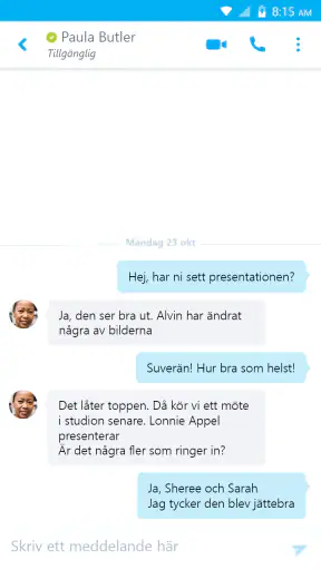 Skype for Business for Android screenshot