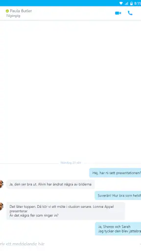 Skype for Business for Android screenshot
