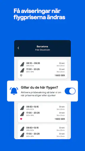Skyscanner Flyg Hotell Bilar screenshot