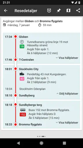 SL Stockholm Commute screenshot