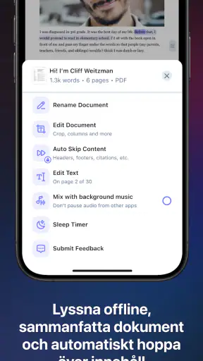 Speechify Text till tal Ljud screenshot
