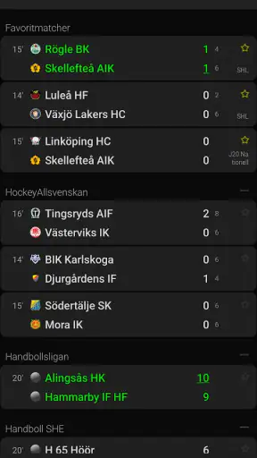 Sportstats screenshot
