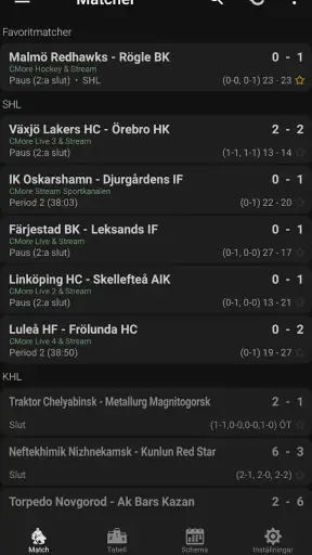Sportstats screenshot