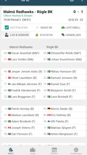 Sportstats screenshot