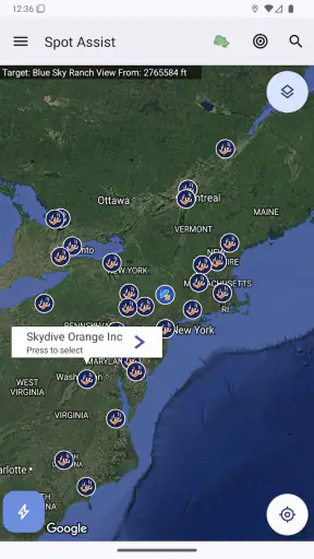 Spot Assist Skydiving Tool screenshot