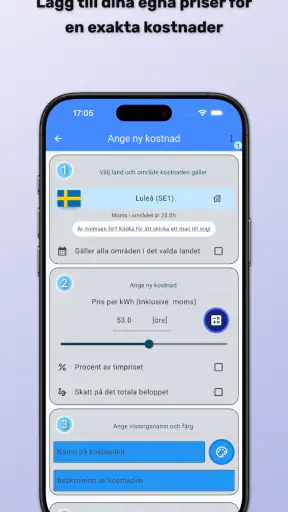 Spotpriset (elpris) screenshot