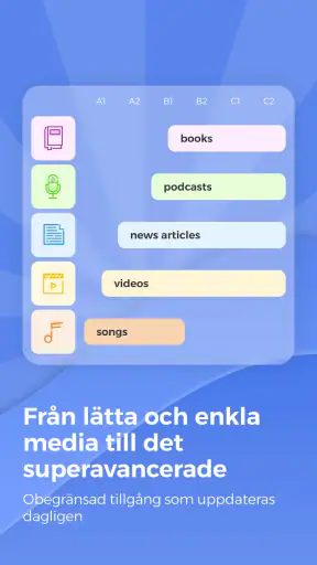 Språkkraft Läscoach, svenska screenshot
