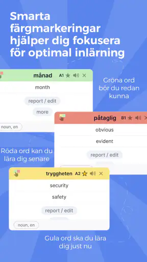 Språkkraft Läscoach, svenska screenshot