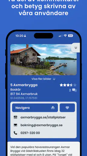 Ställplatsappen screenshot