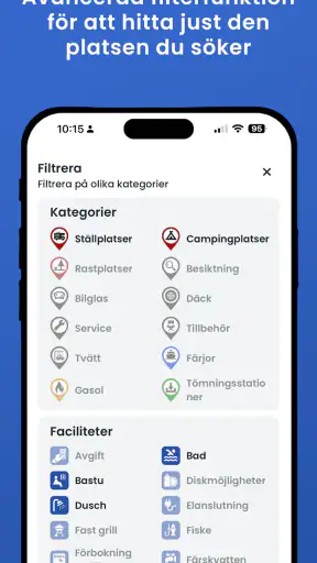 Ställplatsappen screenshot