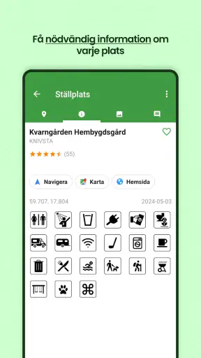 Ställplatser screenshot