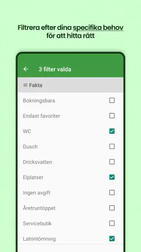 Ställplatser screenshot