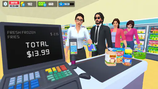 Stormarknadsbutiksimulator screenshot
