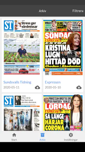 Sundsvalls Tidning e-tidning screenshot