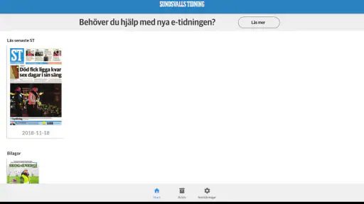Sundsvalls Tidning e-tidning screenshot