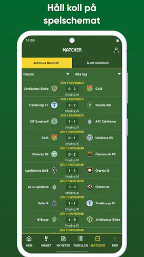 Superettan Live (officiell) screenshot