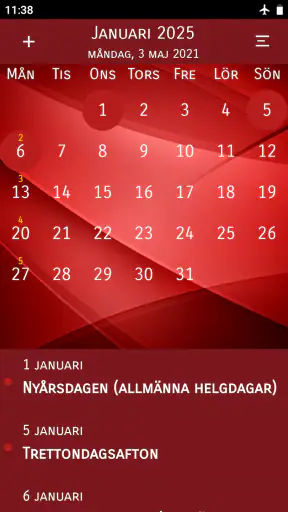 Svensk Kalender 2027 screenshot