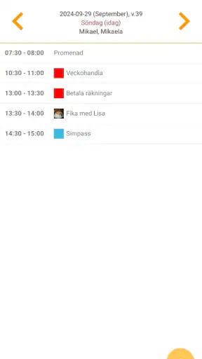 Svensk kalender screenshot