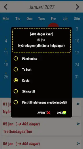 Sverige Kalender Helgdagar screenshot