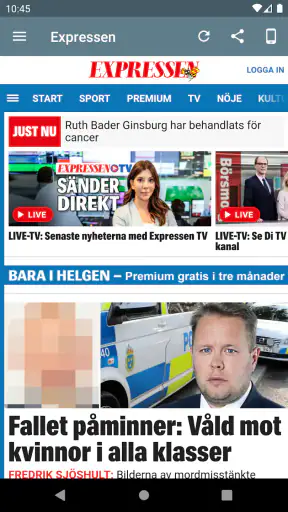Sverige Tidningar screenshot