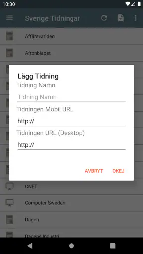 Sverige Tidningar screenshot