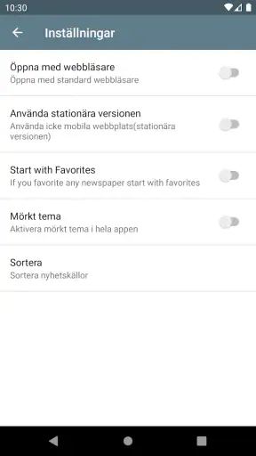 Sverige Tidningar screenshot