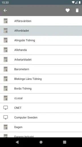 Sverige Tidningar screenshot