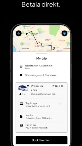 Sverigetaxi screenshot