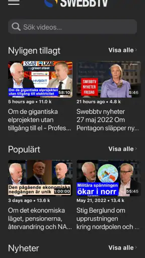 Swebbtv screenshot