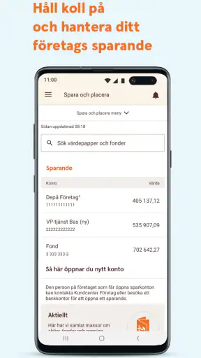 Swedbank företag screenshot