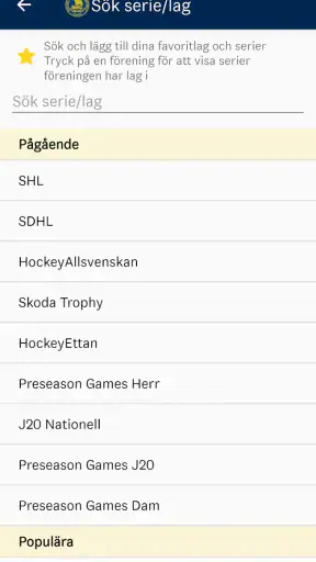 Swehockey screenshot
