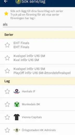 Swehockey screenshot
