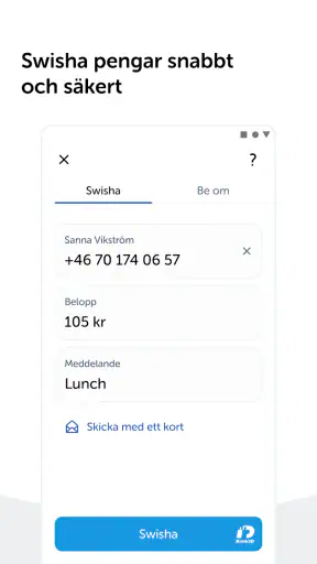 Swish betalningar screenshot