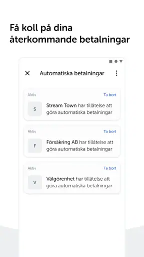 Swish betalningar screenshot