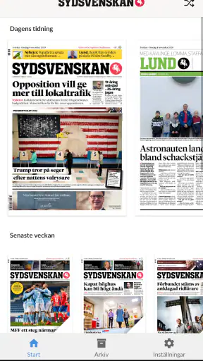 Sydsvenskan E-tidning screenshot