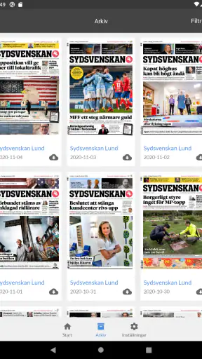 Sydsvenskan E-tidning screenshot