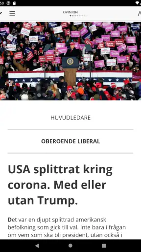 Sydsvenskan E-tidning screenshot