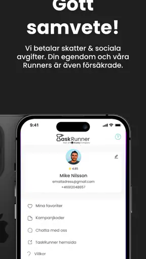 TaskRunner - Boka tjänst screenshot