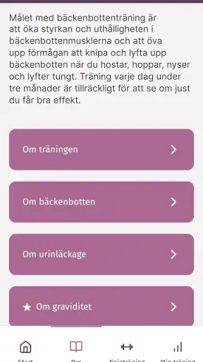 Tät Bäckenbottenträning screenshot