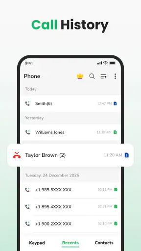 Telefon och kontakter screenshot