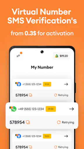 Temp Number - Receive SMS screenshot