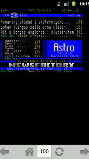 TextTV screenshot
