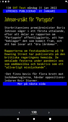 TextTV - Svensk text-tv, SVT screenshot