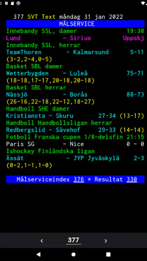 TextTV - Svensk text-tv, SVT screenshot