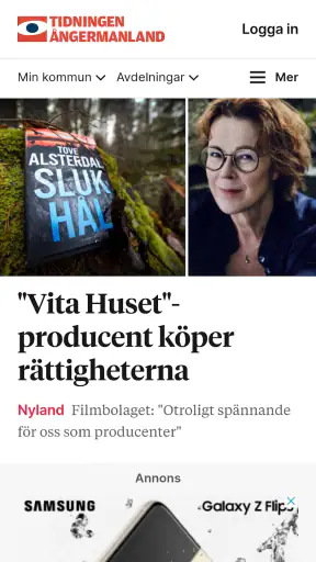 Tidningen Ångermanland screenshot