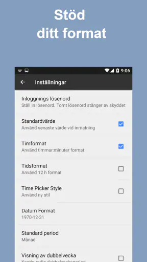 Tidrapport: Arbetstid Spårning screenshot