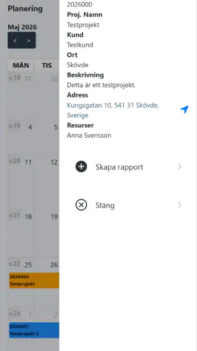 Tidrapport.nu screenshot