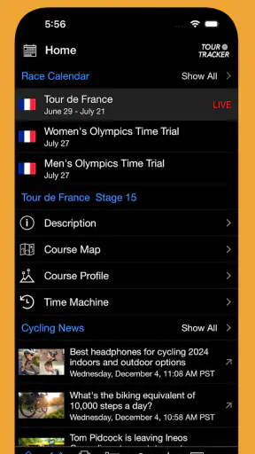 Tour Tracker Pro Cycling screenshot