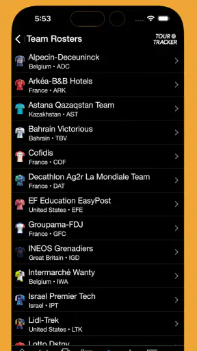Tour Tracker Pro Cycling screenshot