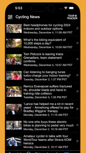 Tour Tracker Pro Cycling screenshot